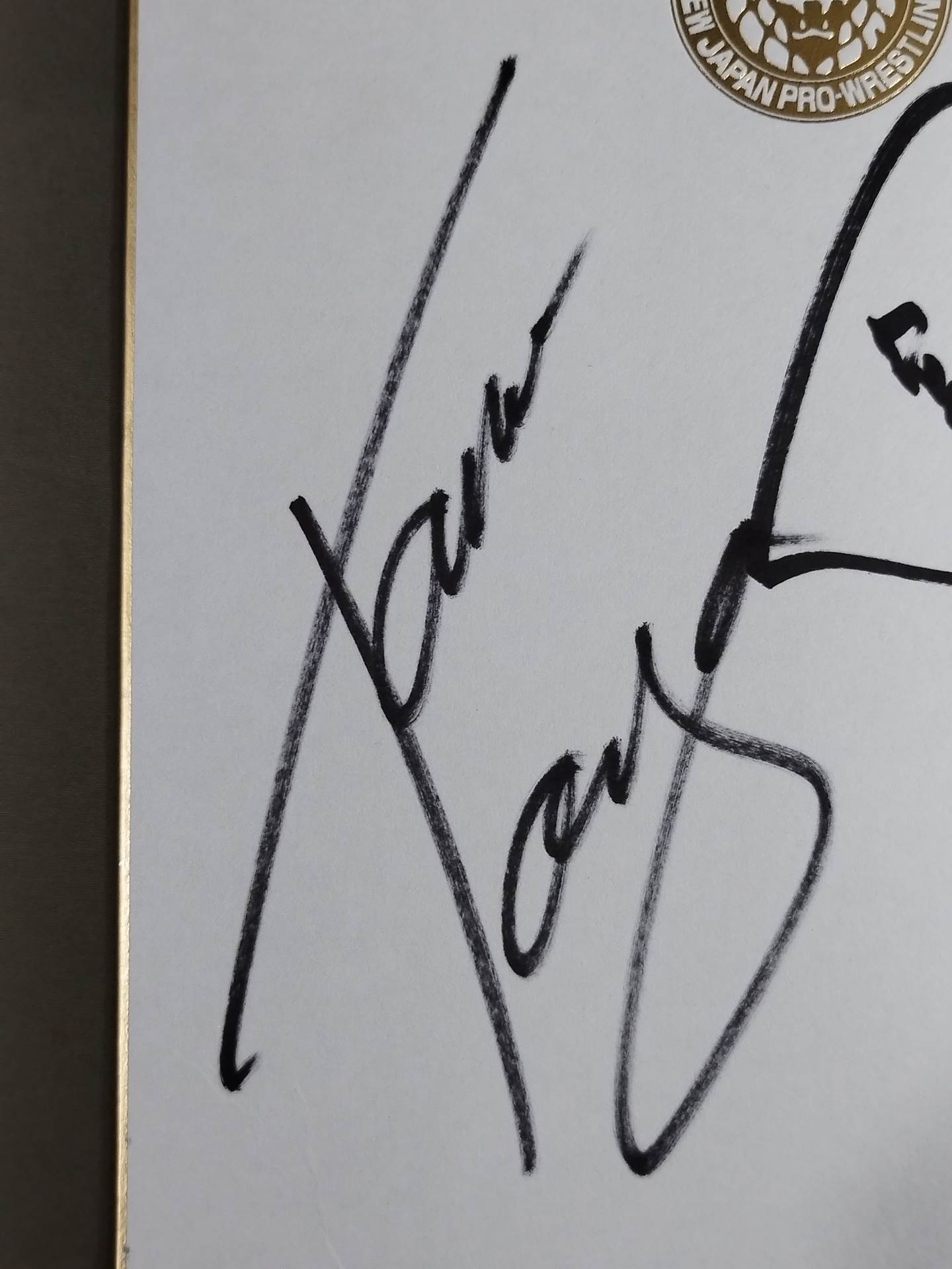 ★ Guerrillas of Destiny★ Tama Tonga & Tanga Loa (Lion Mark Shikishi ( Autograph board ) )