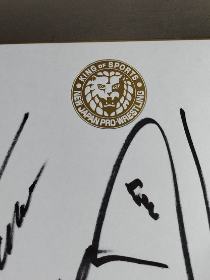 ★ Guerrillas of Destiny★ Tama Tonga & Tanga Loa (Lion Mark Shikishi ( Autograph board ) )