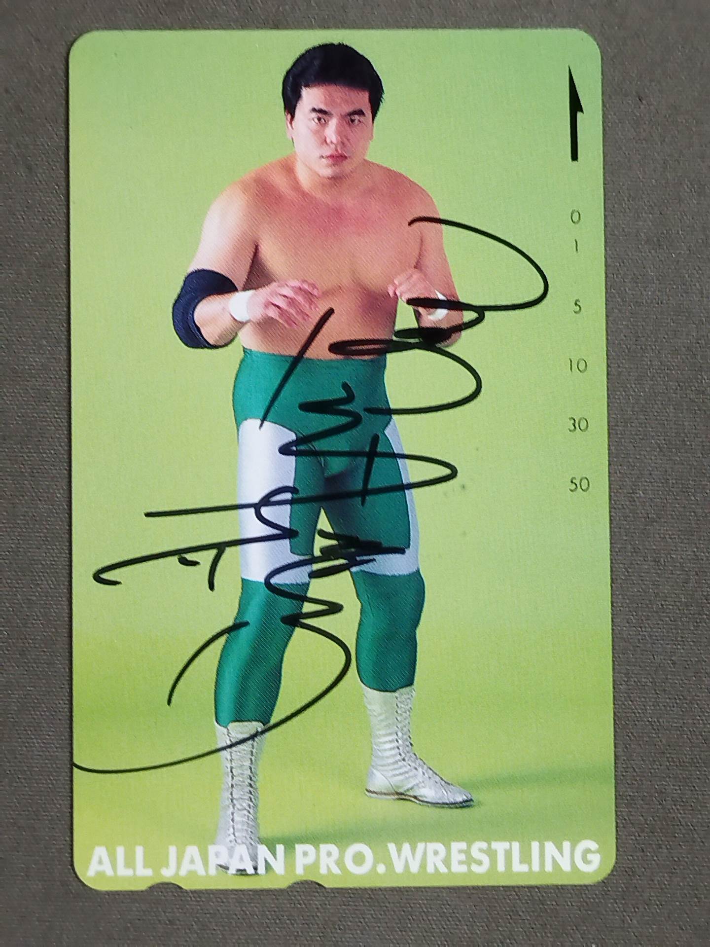 【hand signed autograph】 Mitsuharu Misawa  (3)