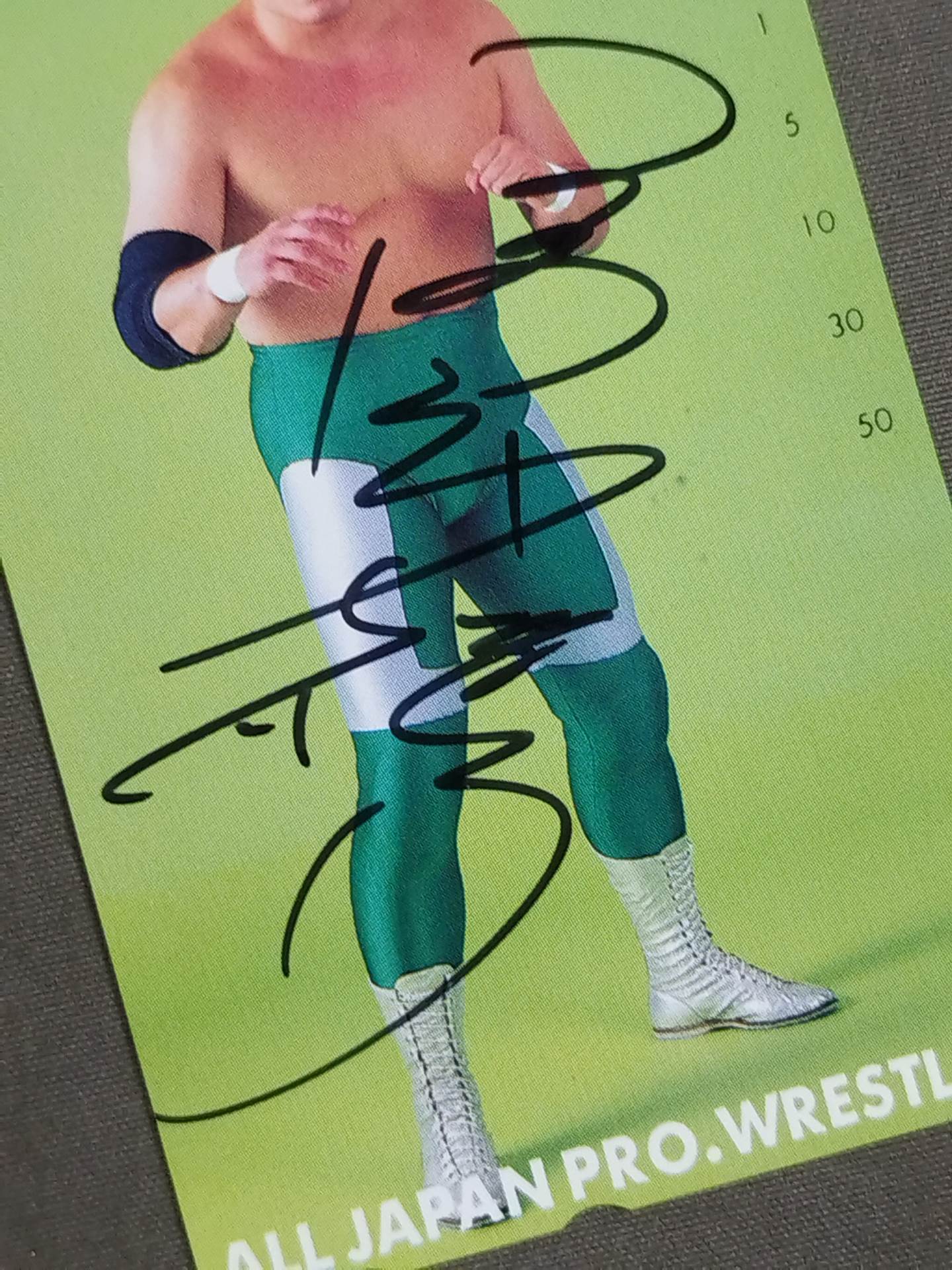 【hand signed autograph】 Mitsuharu Misawa  (3)