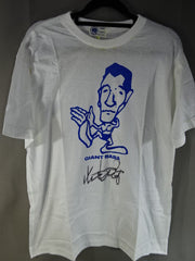 直筆サイン入り】ジャイアント馬場 イラスト Tシャツ③(ホワイト