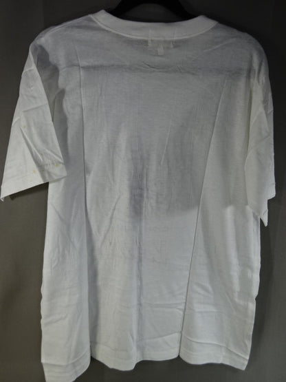 【hand signed autograph】 Giant Baba  Illustration T-shirts (3) (white× blue)