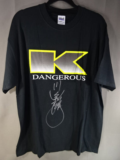 【hand signed autograph】 Toshiaki Kawada DANGEROUS K T-Shirt (2) (Black)