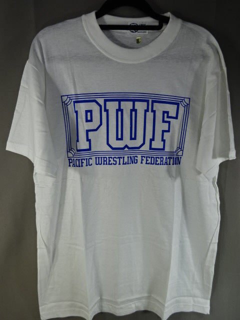 PWF (PACIFIC Wrestling FEDERATION) T-Shirt (1) (Blue)