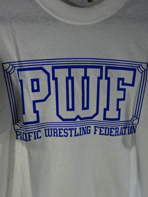 PWF (PACIFIC Wrestling FEDERATION) T-Shirt (1) (Blue)