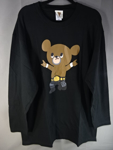 Muto Keiji  Muto Bear Long Sleeve T-Shirt (1) ( Pro Wrestling LOVE/Black)