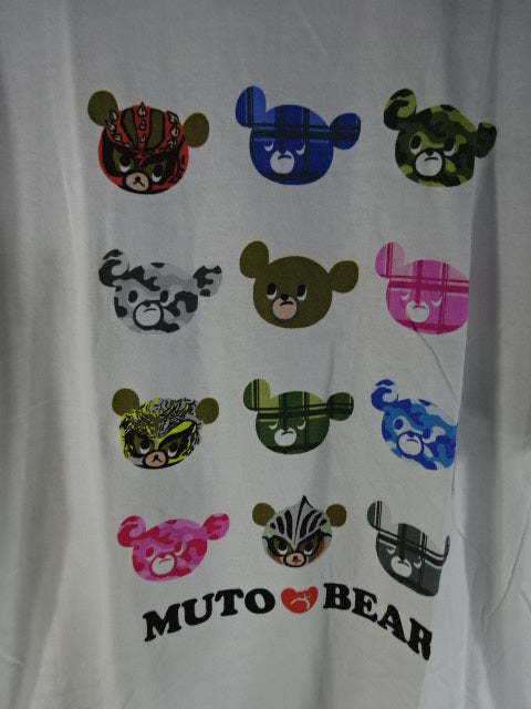 Muto Keiji  Muto Bear T-Shirt (2) (All Japan) Pro Wrestling  / White)