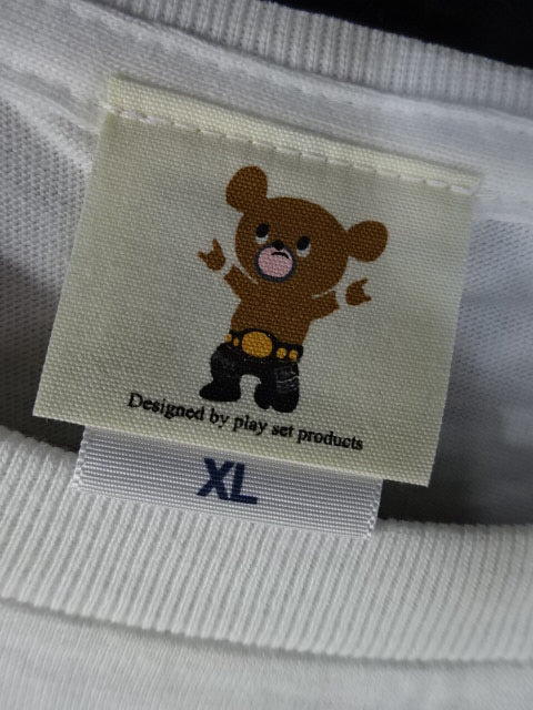 Muto Keiji  Muto Bear T-Shirt (2) (All Japan) Pro Wrestling  / White)