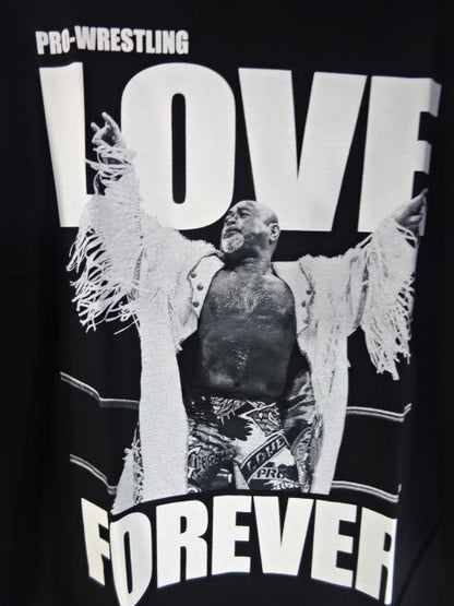 Muto Keiji  Pro-wrestling LOVE FOREVER T-Shirt (1) (Black)