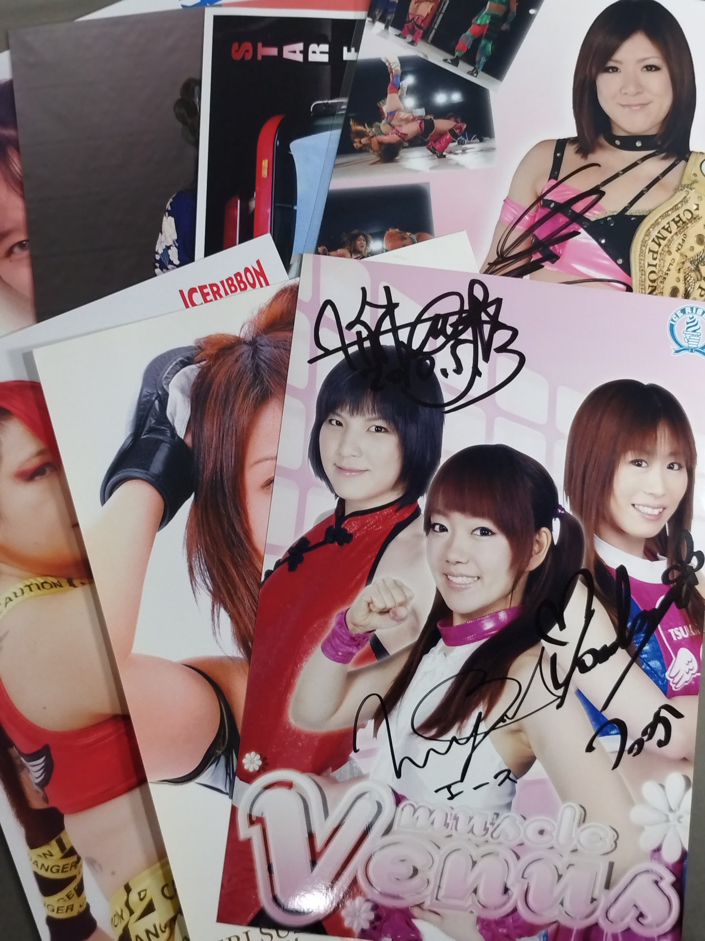 Women's Pro Wrestling  hand signed autograph Pro-Photo  Sets(2)