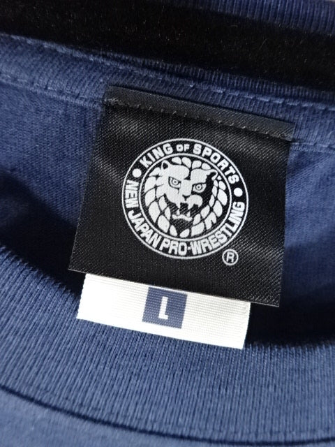 KUSHIDA OVER THE BORDER Tシャツ(ネイビー×オレンジ)