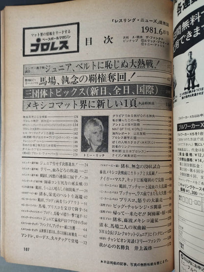 月刊プロレス 1981年6月号