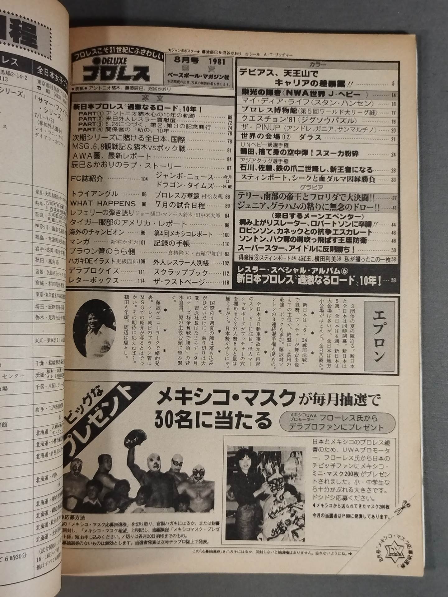 デラックスプロレス 1981年8月号