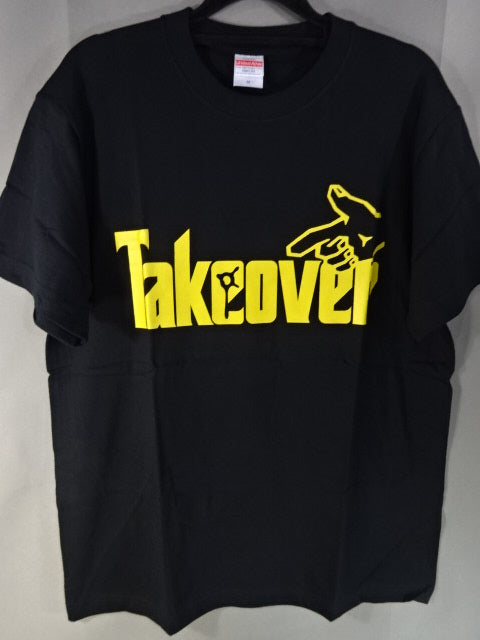 柴田勝頼 TAKE OVER Tシャツ(ブラック×マスタード)