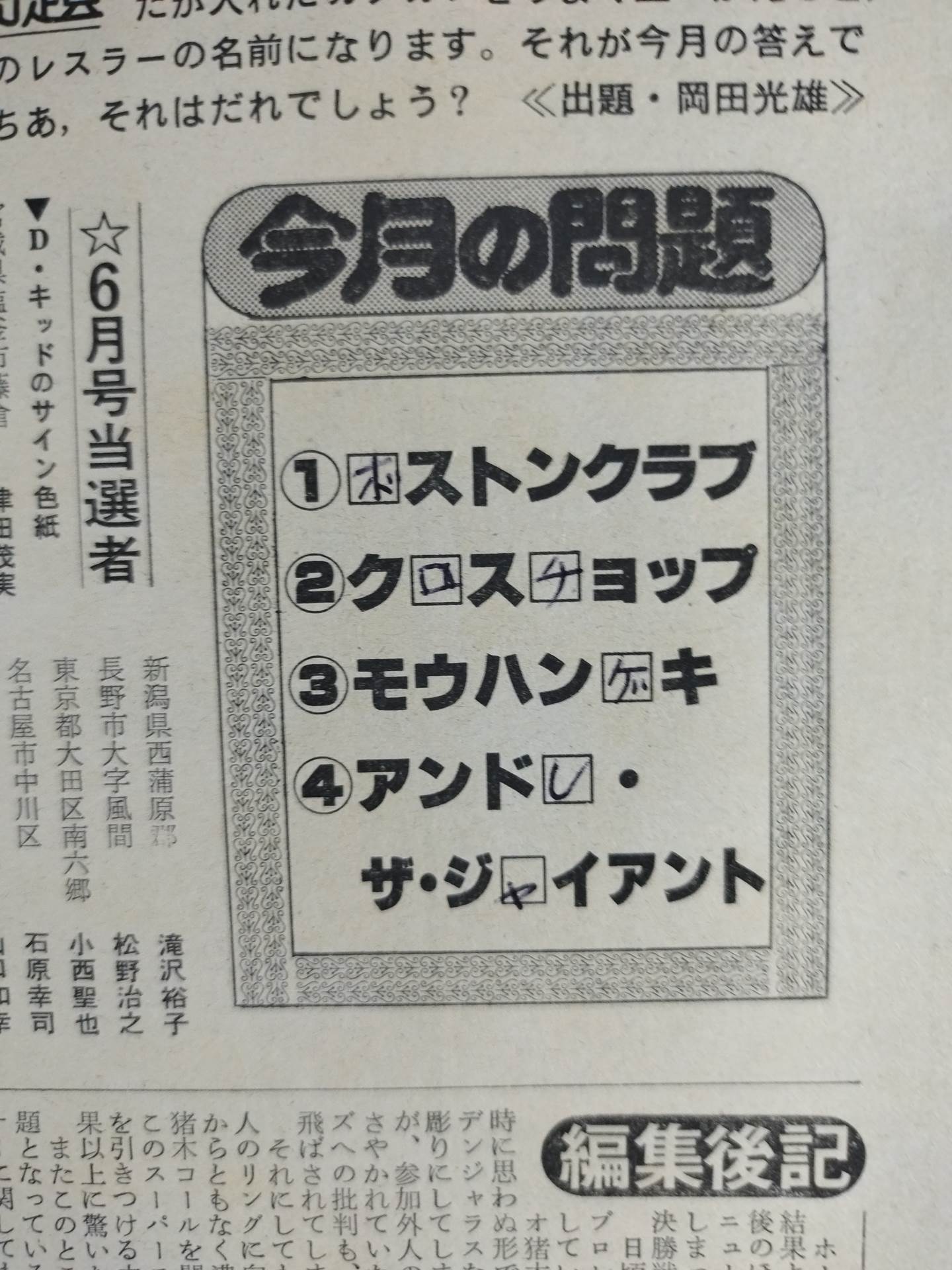 月刊プロレス 1983年7月号