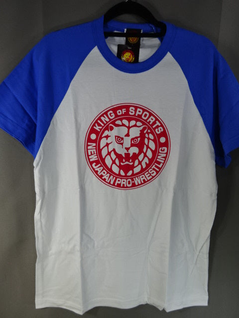 Lion Mark  Raglan T-Shirts (5) (White× Blue)