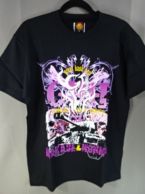 Togi Makabe ×Tomoaki Honma  GBH( great bash heel) T-shirt (1) (Black)