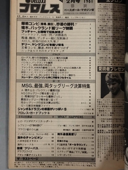 デラックスプロレス 1981年2月号