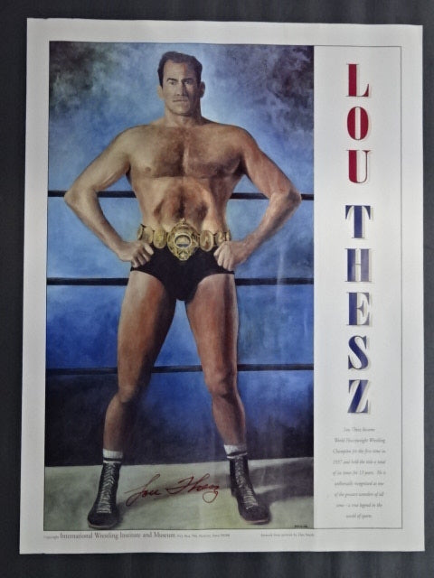 【hand signed autograph】 Lou Thesz  Poster
