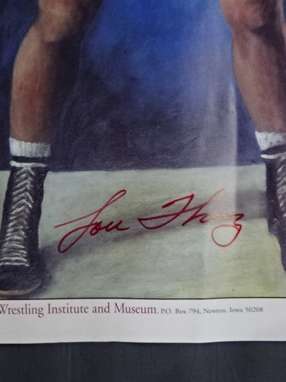 【hand signed autograph】 Lou Thesz  Poster