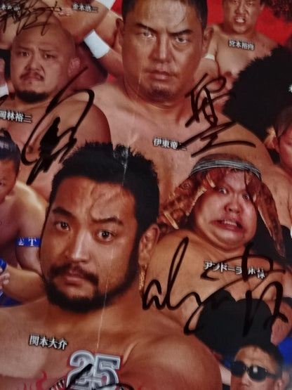 [23 fighters hand signed autograph 】Big Japan Pro Wrestling  Osaka Surprise 48 ~Millennium rut 2020~