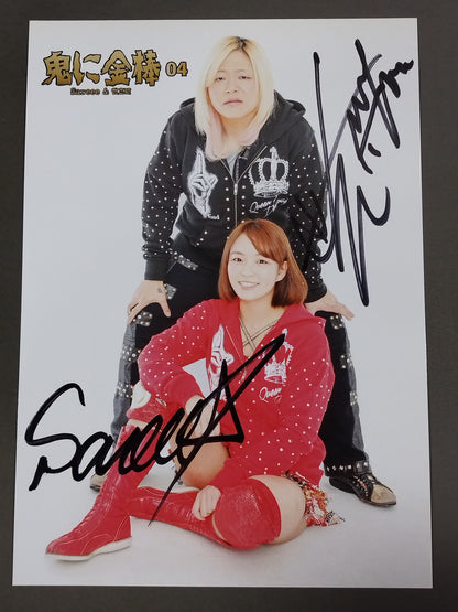 Sareee (SARRAY) &Yoshiko  Oni to Kinbar 2 hand signed autographs Pro-Photo  (A-1 )