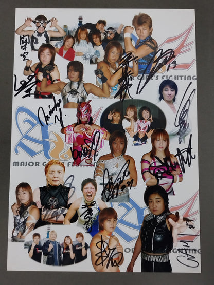 [14 fighters hand signed autograph Major Women's Pro Wrestling AtoZ Pro-Photo 