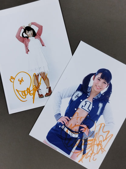 Reika Saiki  Pro-Photo & hand signed autograph photo  set