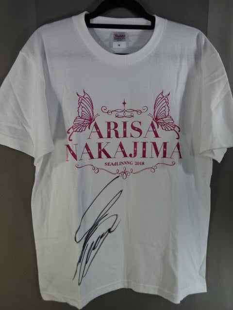 【hand signed autograph】 Arisa Nkajima ARISA NAKAJIMA T-Shirt (1) (White)