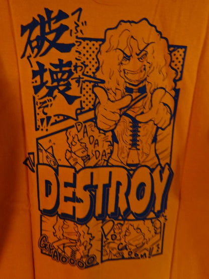 Hiroyo Matsumoto DESTROY Illustration T-Shirt (1) (Orange)