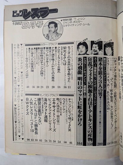 Monthly Big Wrestler August 1982 issue