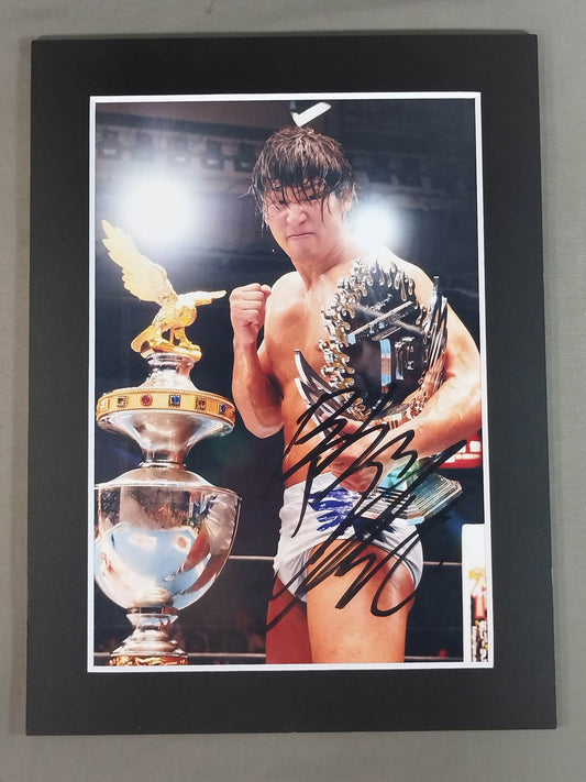 ★BEST OF THE SUPER Jr優勝★ 飯伏幸太 直筆サイン入り 写真パネル