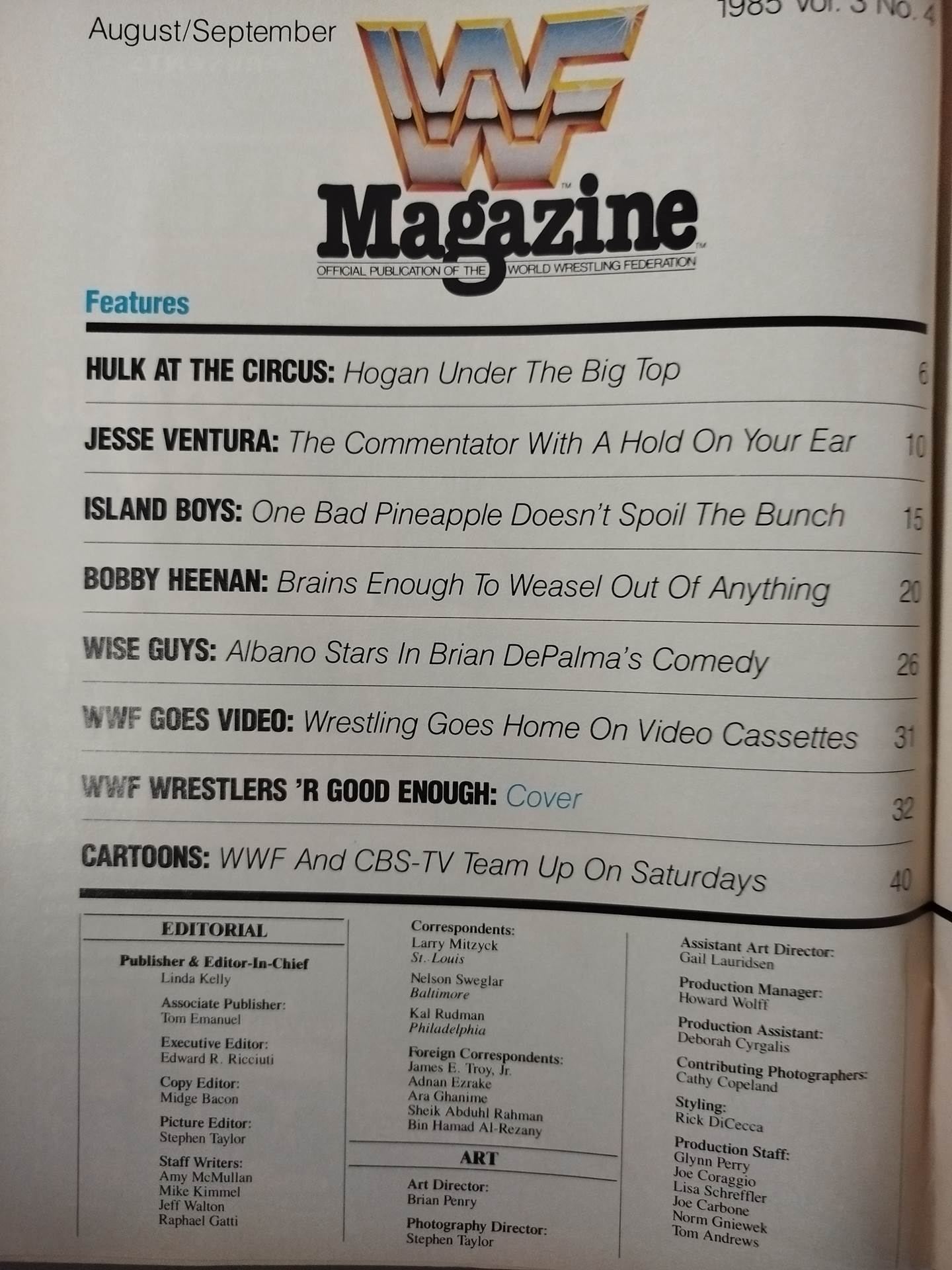 WWF MAGAZINE August/September 1985