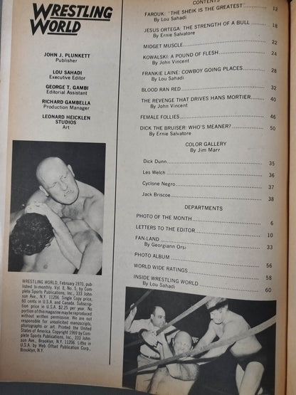 Wrestling WORLD, February 1970 issue