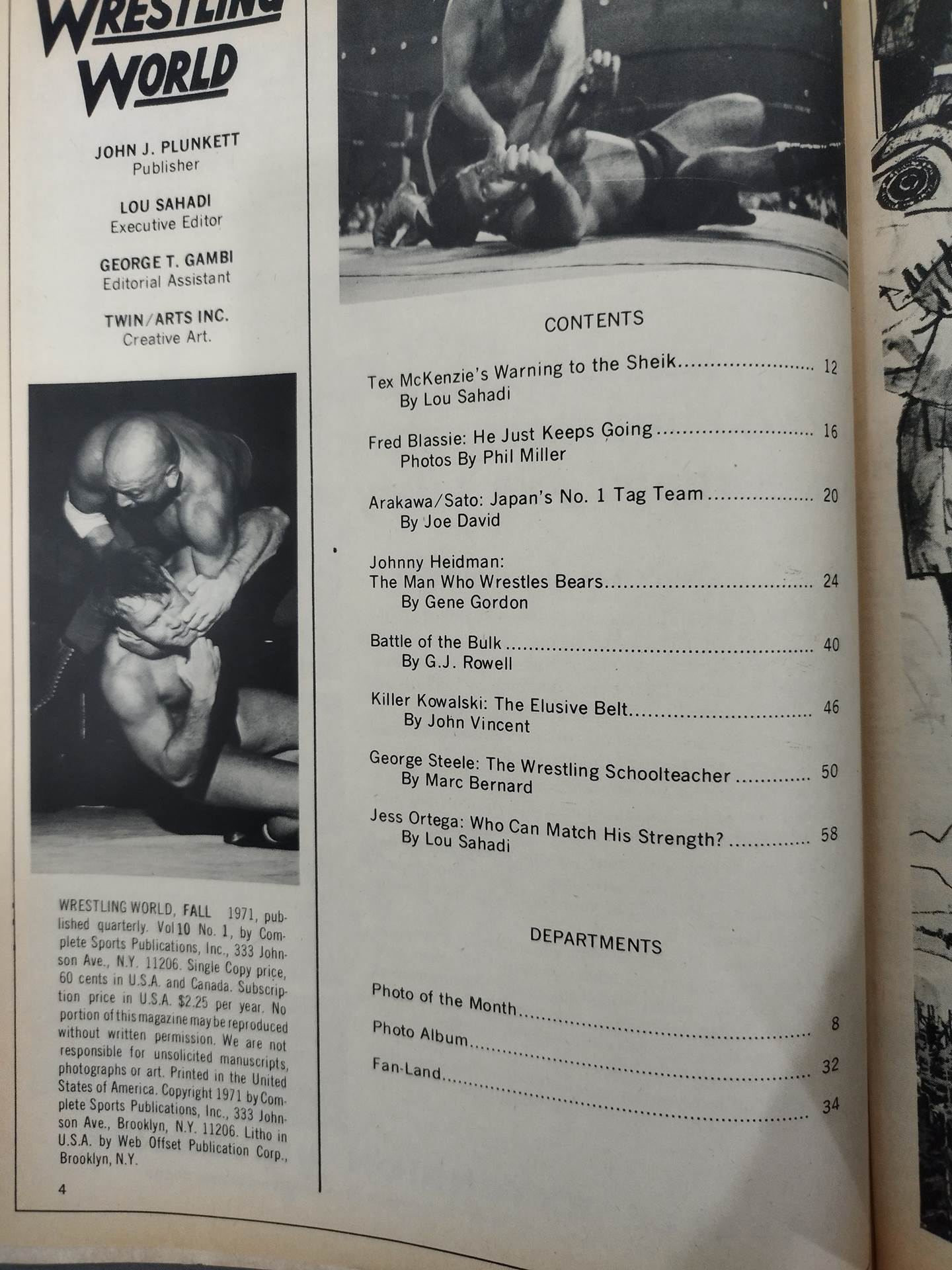 Wrestling WORLD Fall 1971