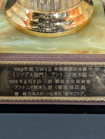 ★アントニオ猪木★ 1988年度週刊ゴングGWYS年間最高試合賞シングル部門のトロフィー