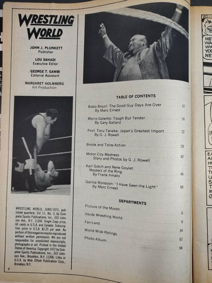 Wrestling WORLD June 1972 issue