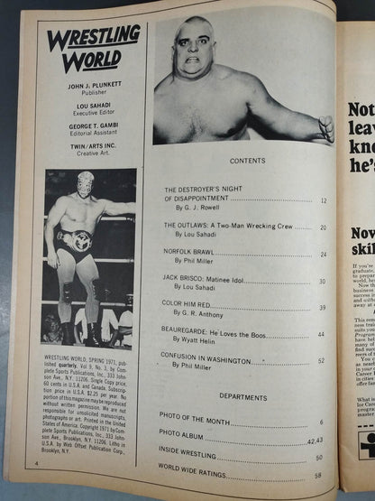 Wrestling WORLD 1971 SPRING