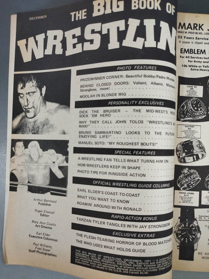 THE BIG BOOK OF Wrestling  December 1971 issue