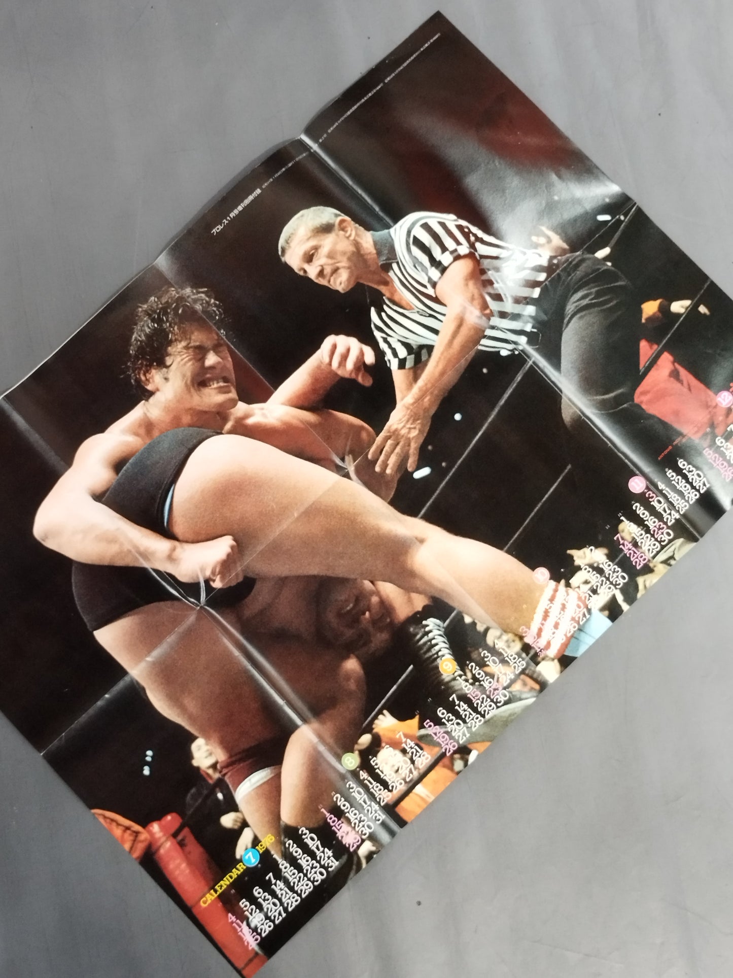 1976 月刊プロレス 雑誌付録ポスターカレンダー