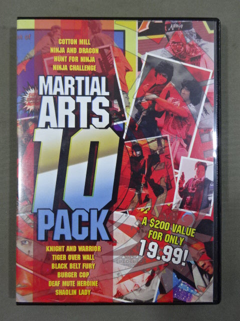 ★MARTIAL ARTS 10 PACK★ COTTON MILL / TIGER OVER WALL / NINJA AND DRAGON / HUNT FOR NINJA / NINJA CHALLENGE / KNIGHT AND WARRIOR / BLACK BELT FURY / BURGER COP / DEAF MUTE HEROINE / SHAOLIN LADY
