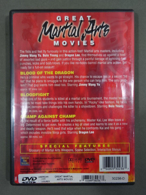 ★GREAT Martial Arts MOVIES★ BLOOD OF THE DRAGON / BLOODFIGHT / CHAMP AGAINST CHAMP