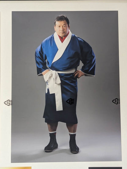 藤波辰爾 メモリアルパネル(手形入りサイン色紙＆写真)