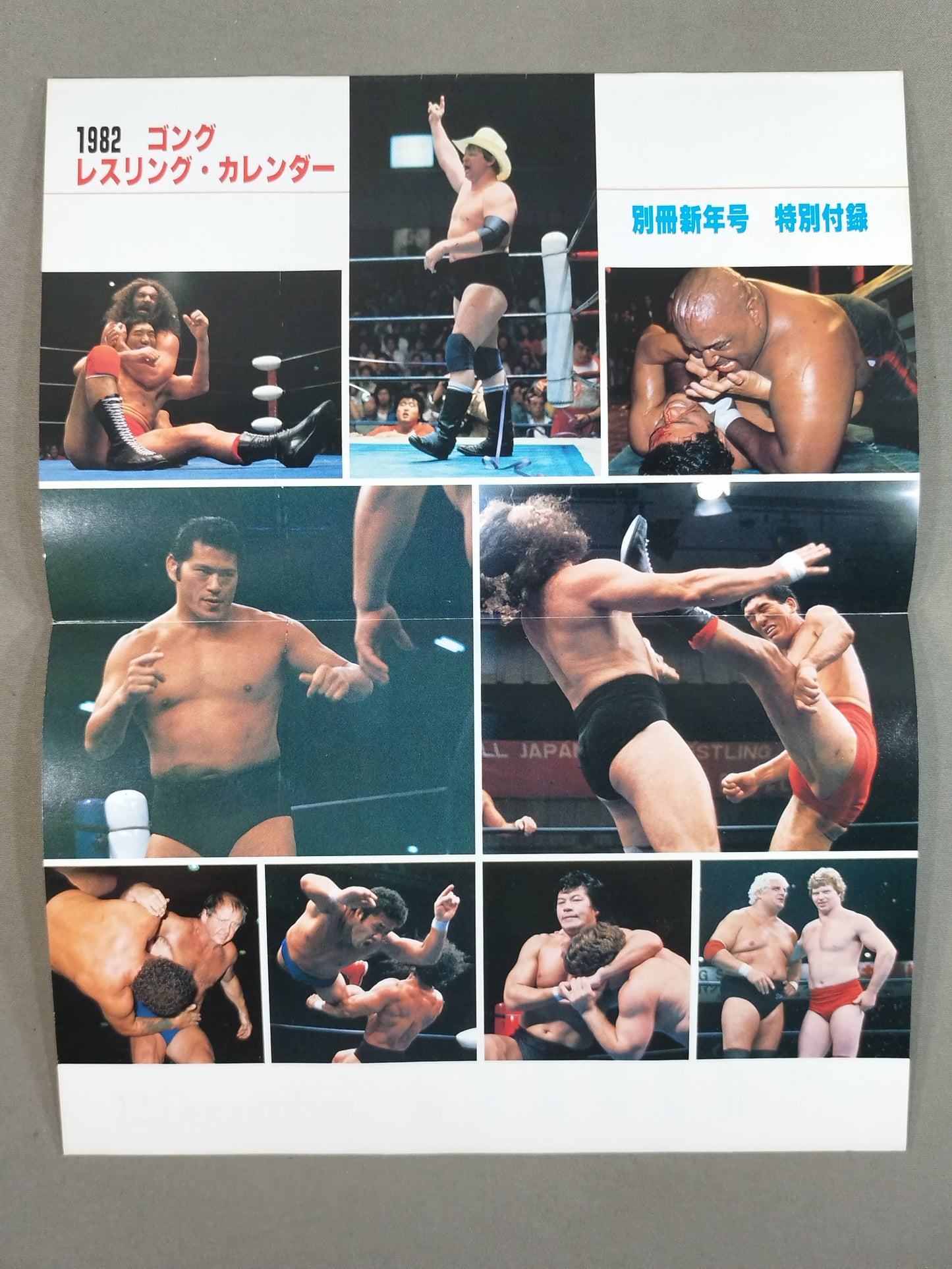 1982 GONG Wrestling  CALENDAR