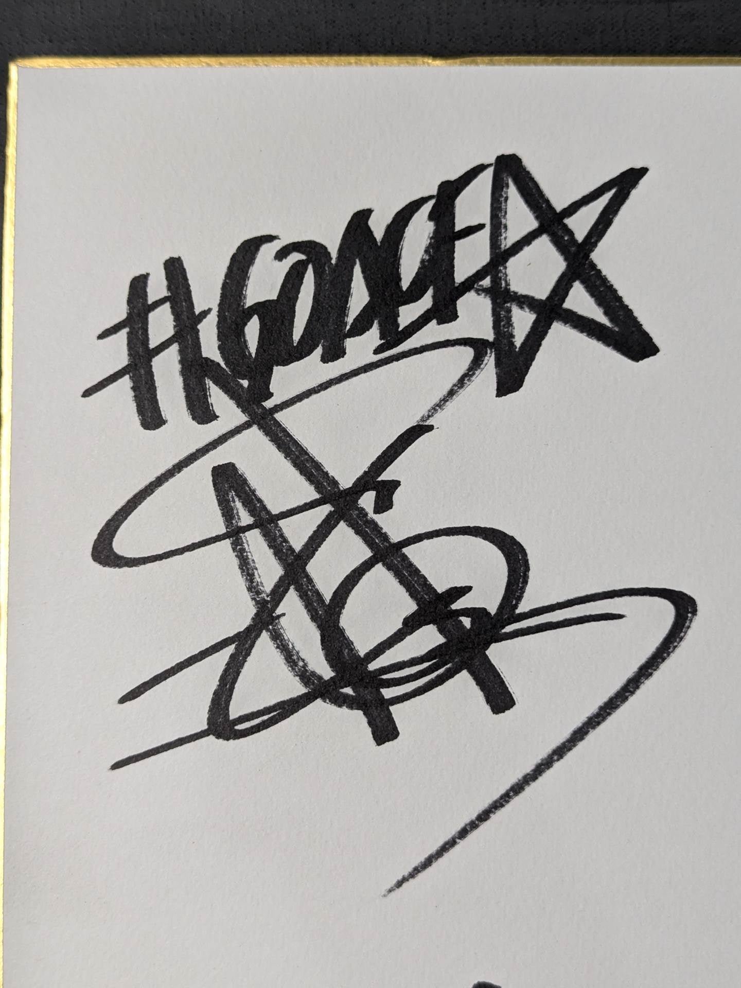 New Japan Pro Wrestling  12 fighters Hand signed autograph  (oversized) Shikishi ( Autograph board )  Sticker attached)