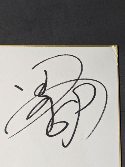 New Japan Pro Wrestling  12 fighters Hand signed autograph  (oversized) Shikishi ( Autograph board )  Sticker attached)