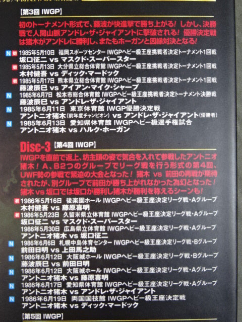 IWGP Retsuden COMPLETE-BOX I. ★1981 IWGP Concept ~ 1987 Birth ★ of the First IWGP Champion