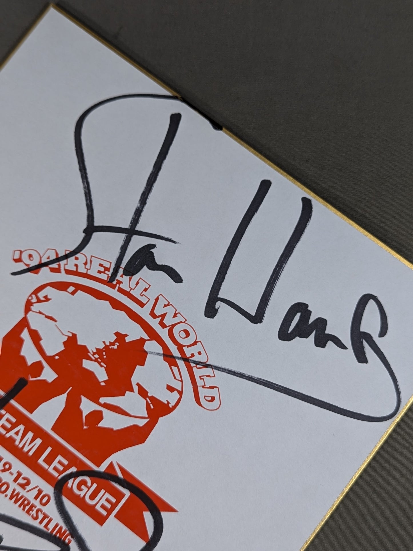 ★ Giant Cannon ★ Stan Hansen & Giant Baba (94 Real World Tag League Shikishi ( Autograph board ) )