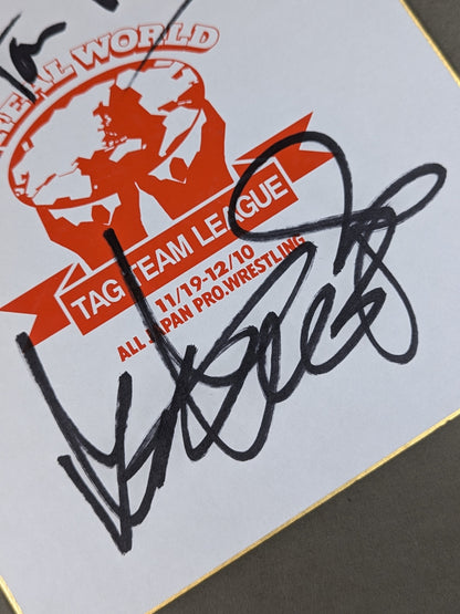 ★ Giant Cannon ★ Stan Hansen & Giant Baba (94 Real World Tag League Shikishi ( Autograph board ) )