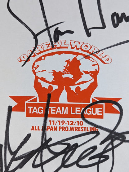 ★ Giant Cannon ★ Stan Hansen & Giant Baba (94 Real World Tag League Shikishi ( Autograph board ) )